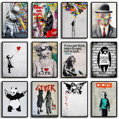 Stampa su tela da intelaiare — Homage to Banksy