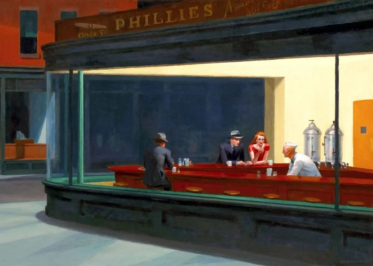 Stampa su tela da intelaiare — Homage to Hopper