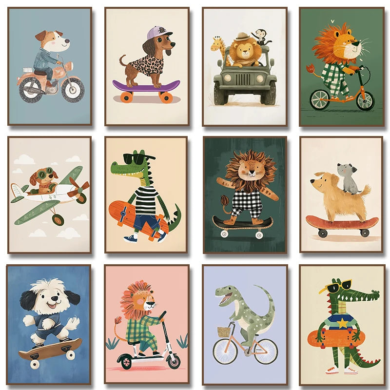 Stampa su tela da intelaiare — Animali in Viaggio