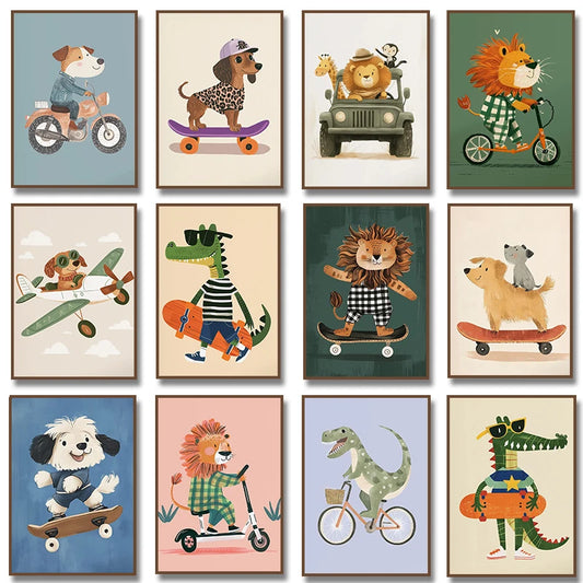 Stampa su tela da intelaiare — Animali in Viaggio