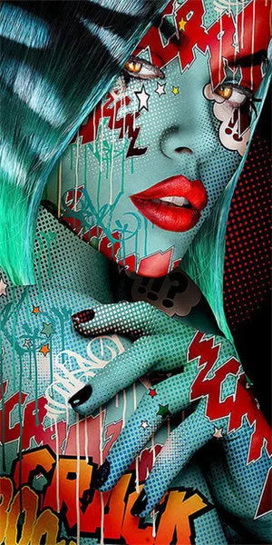 Stampa su tela da intelaiare — Donna Pop Art