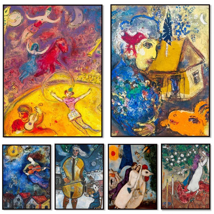 Stampa su tela da intelaiare — Homage to Chagall
