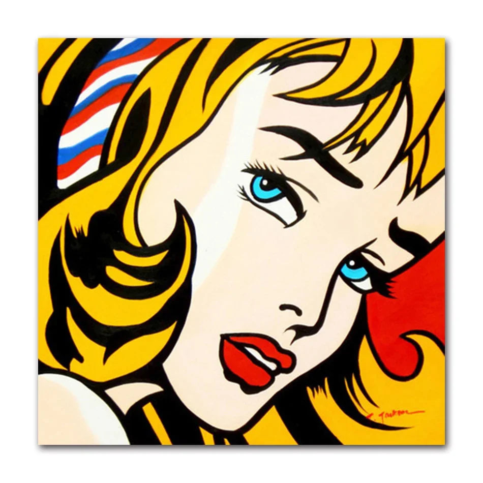 Stampa su tela da intelaiare — Homage to Lichtenstein