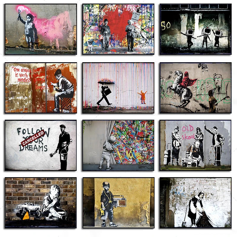 Stampa su tela da intelaiare — Homage to Banksy