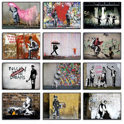 Stampa su tela da intelaiare — Homage to Banksy