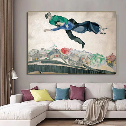 Stampa su tela da intelaiare — Homage to Chagall