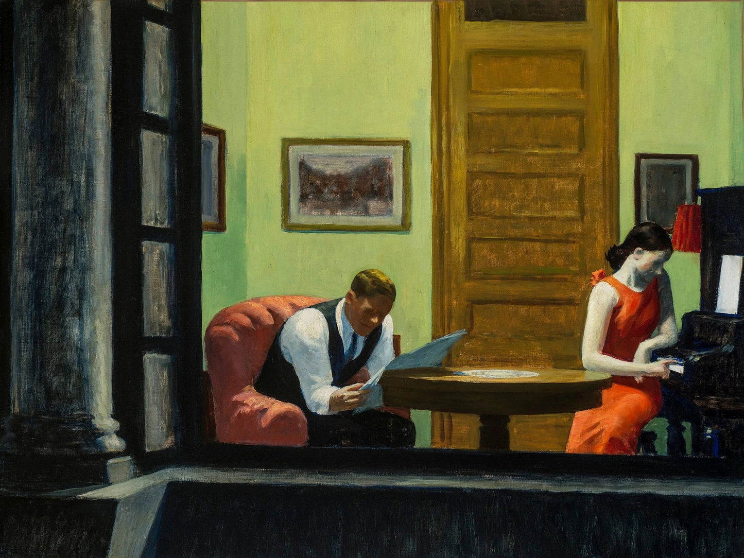 Stampa su tela da intelaiare — Homage to Hopper