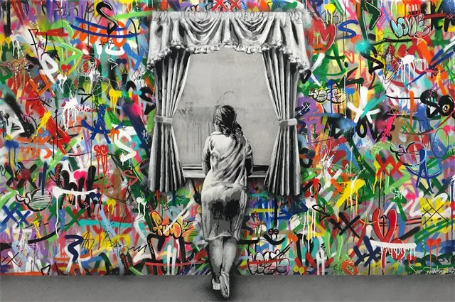 Stampa su tela da intelaiare — Homage to Banksy