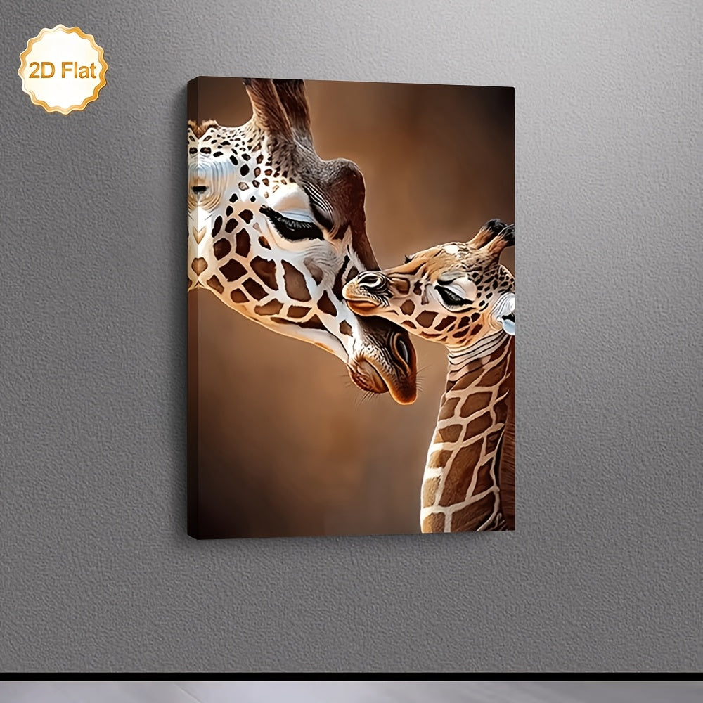 Stampa su tela intelaiata — Madre Giraffa