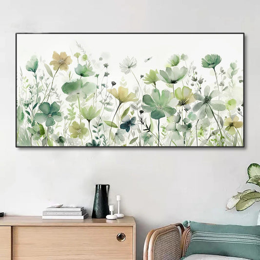 Dipinto a mano da intelaiare — Fiori Delicati