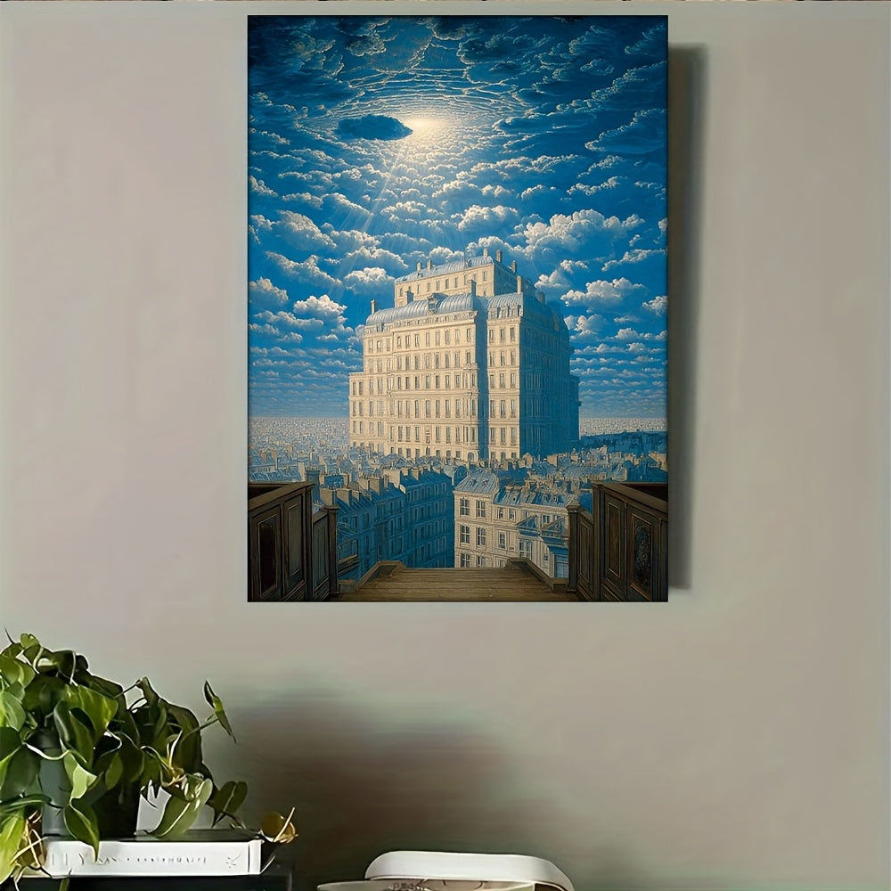Stampa su tela intelaiata — Homage to Magritte