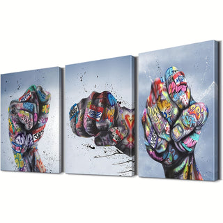Stampa su tela intelaiata — Pugno Graffiti