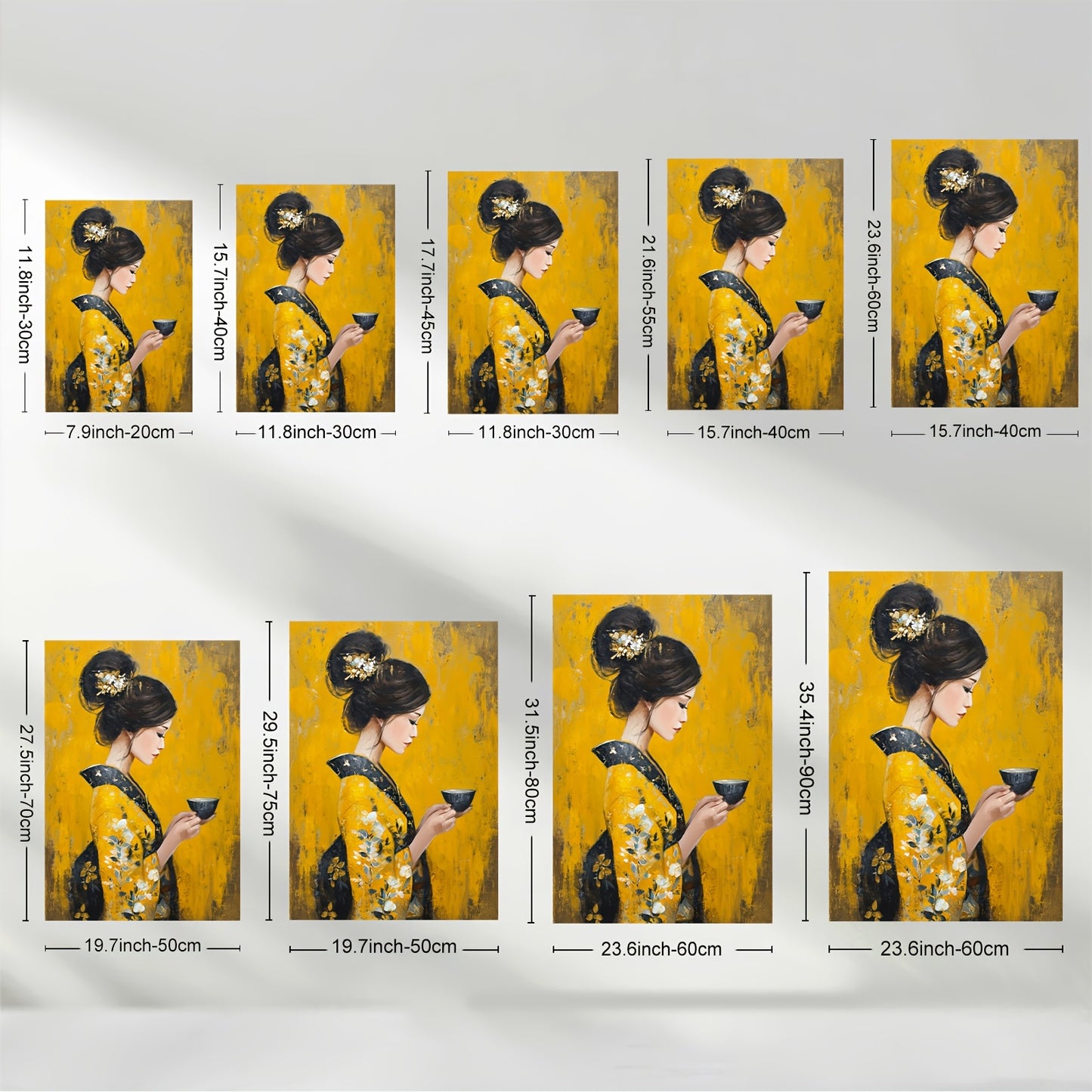 Stampa su tela intelaiata — Geisha