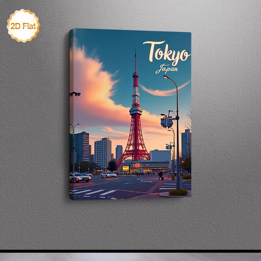 Stampa su tela intelaiata — Torre di Tokyo
