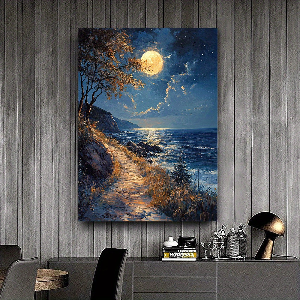 Stampa su tela intelaiata — Sentiero al Chiaro di Luna