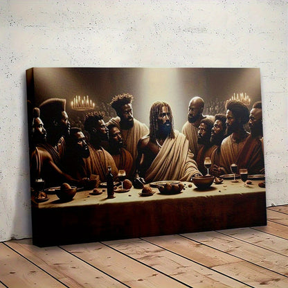 Stampa su tela intelaiata — Ultima Cena Afro