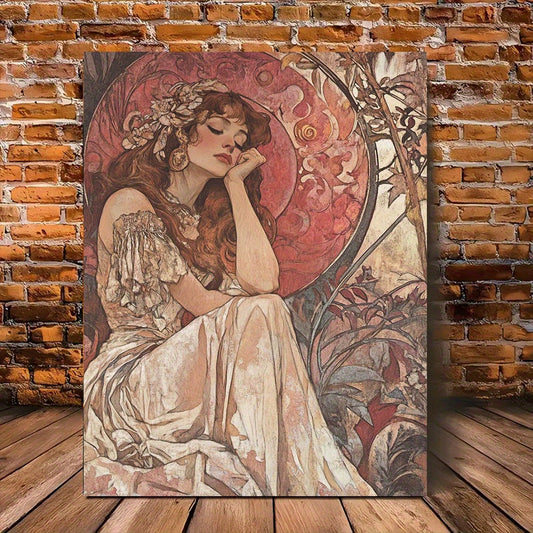 Stampa su tela intelaiata — Homage to Mucha