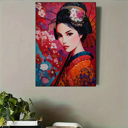 Stampa su tela intelaiata — Geisha