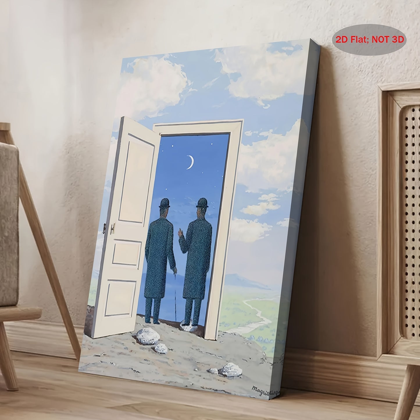 Stampa su tela intelaiata — Homage to Magritte