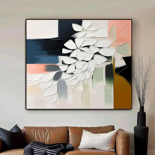 Dipinto a mano da intelaiare — Fiori a Spatola