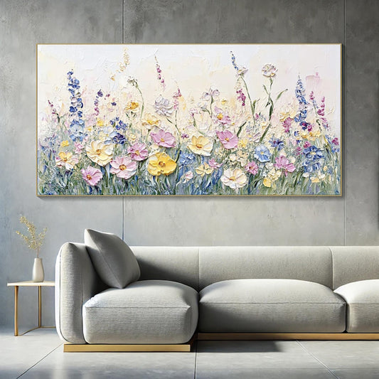 Dipinto a mano da intelaiare — Fiori a Spatola