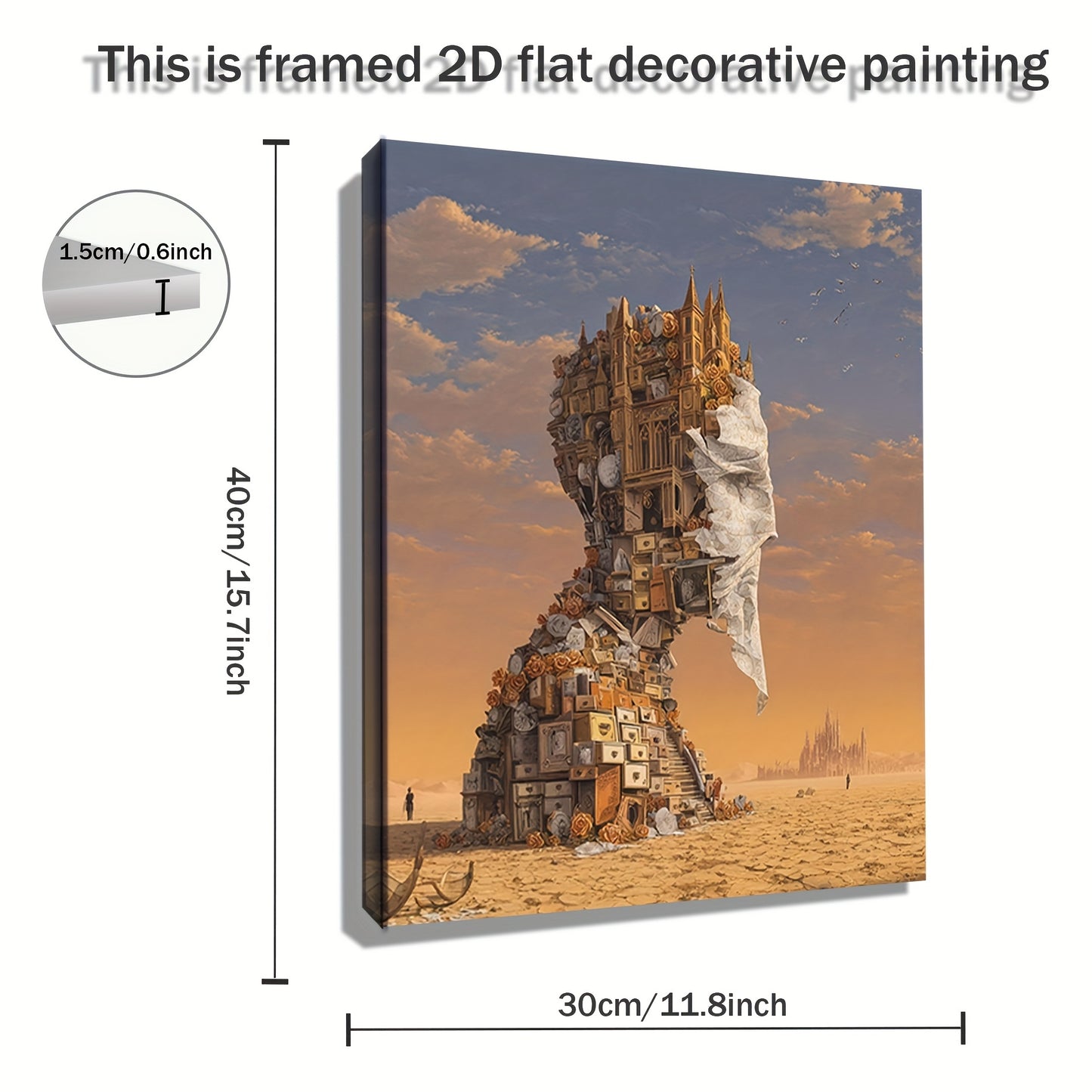 Stampa su tela intelaiata — Teste Surreali