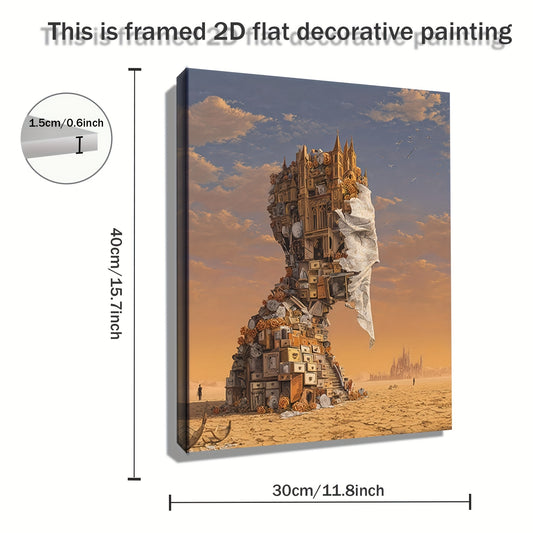 Stampa su tela intelaiata — Teste Surreali