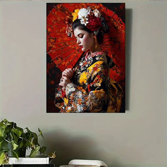Stampa su tela intelaiata — Geisha