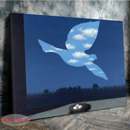 Stampa su tela intelaiata — Homage to Magritte