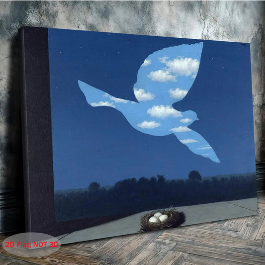 Stampa su tela intelaiata — Homage to Magritte