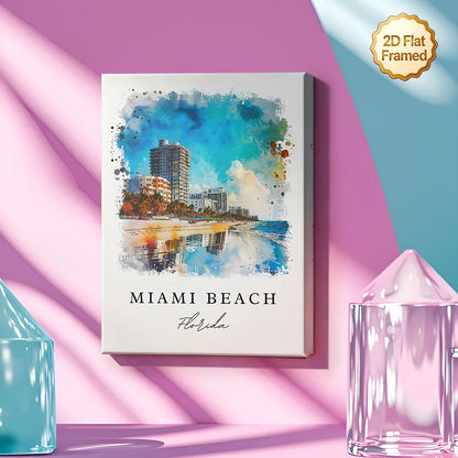 Stampa su tela intelaiata — Miami Beach