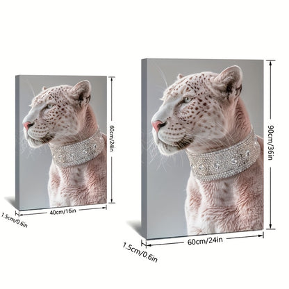 Stampa su tela intelaiata — Leopardo Rosa