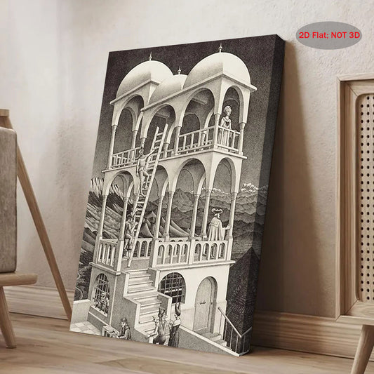Stampa su tela intelaiata — Homage to Escher