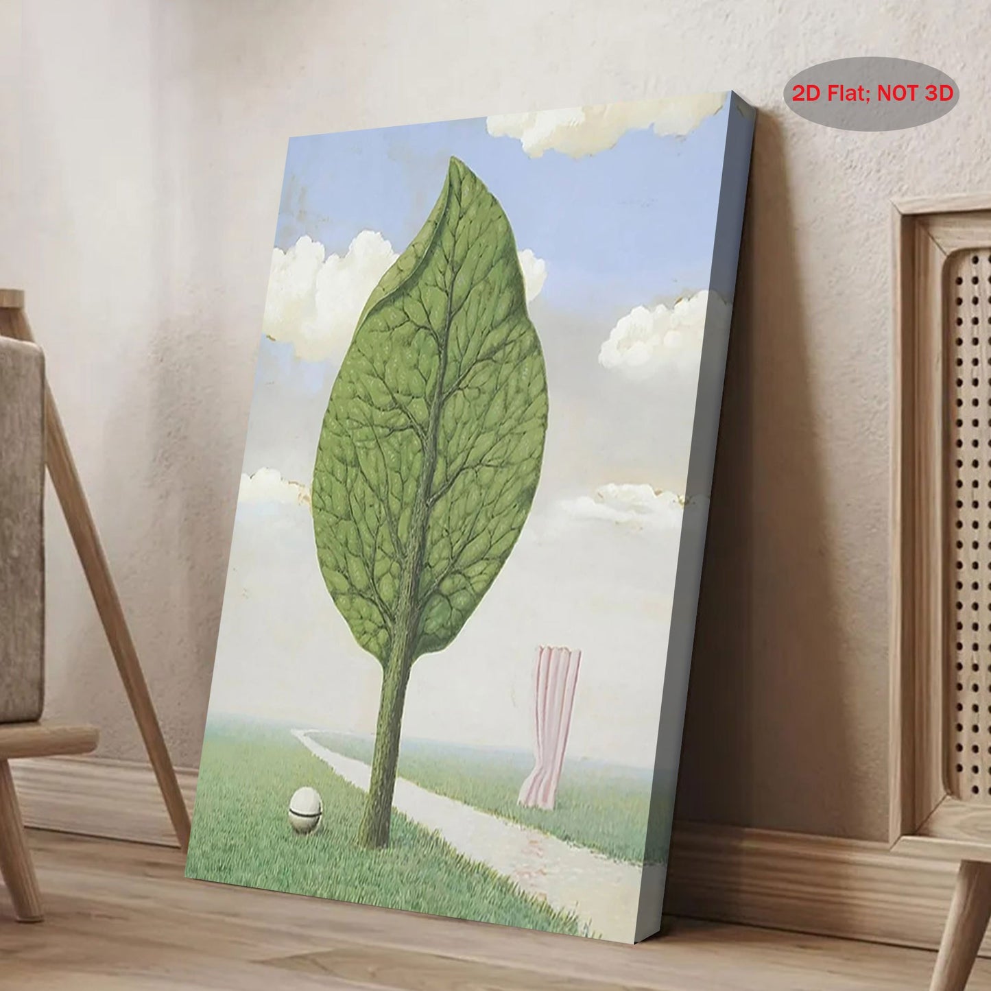 Stampa su tela intelaiata — Homage to Magritte