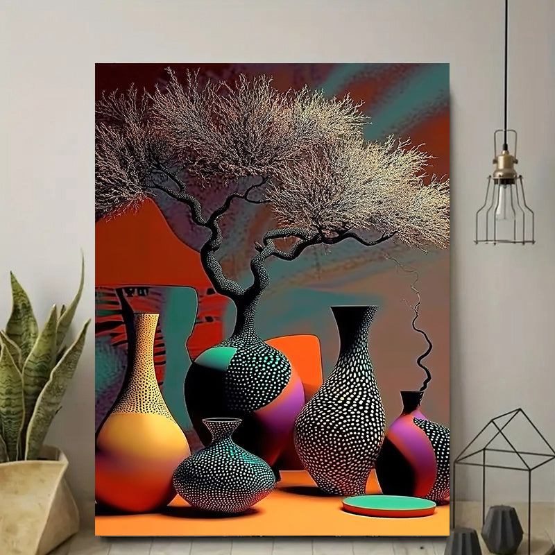 Stampa su tela intelaiata — Vaso Art Deco