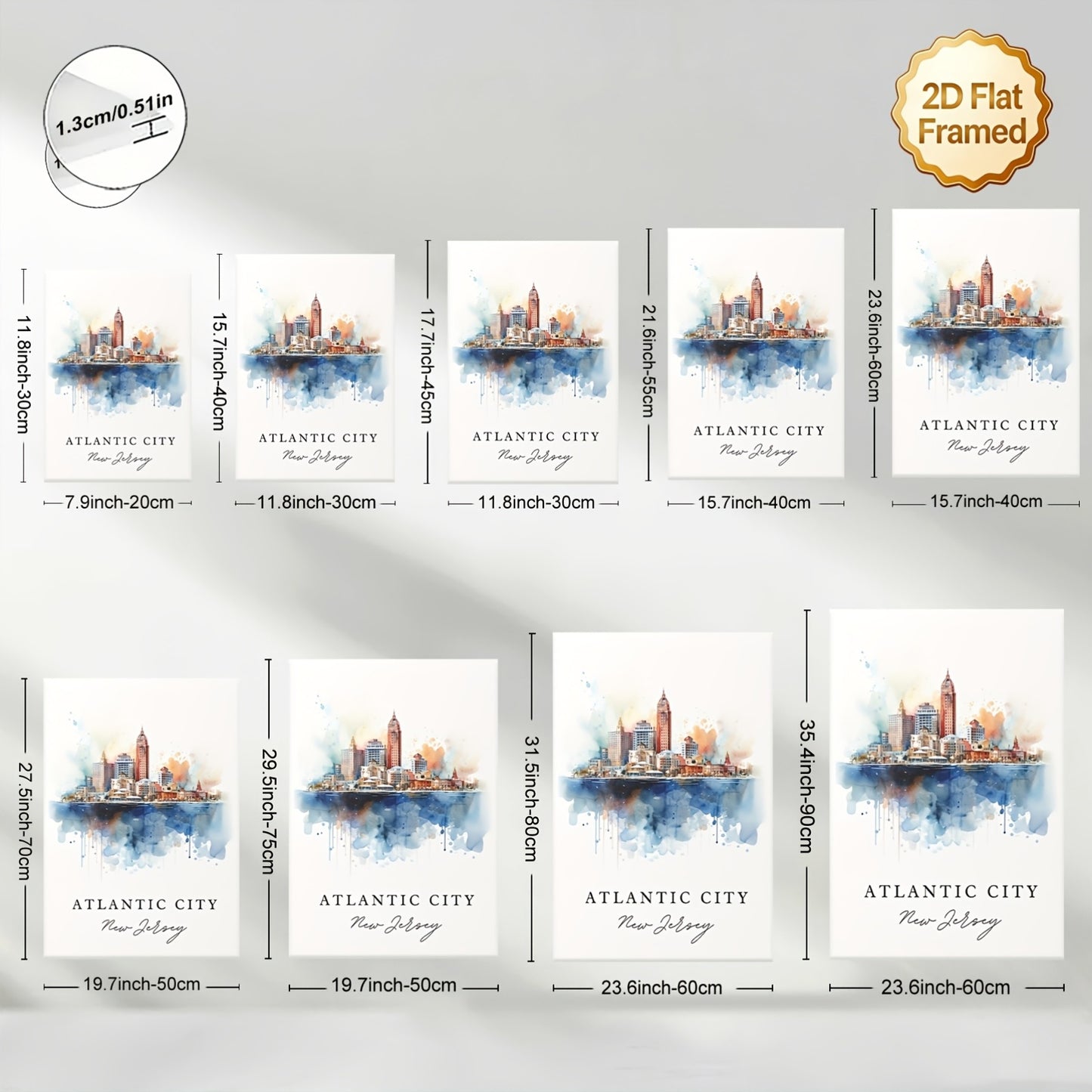 Stampa su tela intelaiata — Atlantic City
