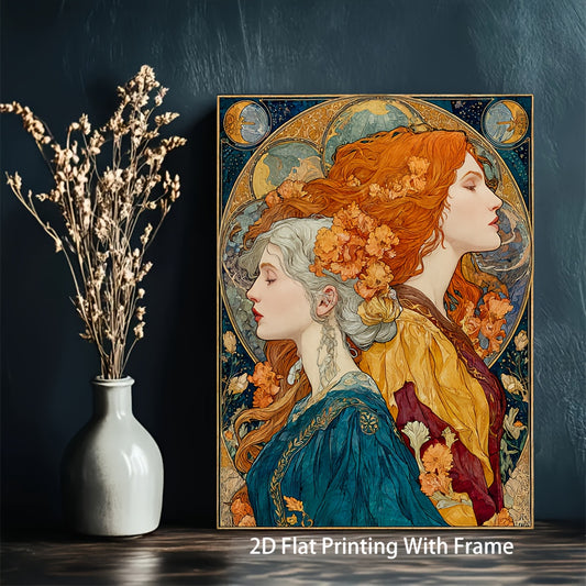 Stampa su tela intelaiata — Homage to Mucha