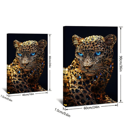 Stampa su tela intelaiata — Leopardo Gioiello