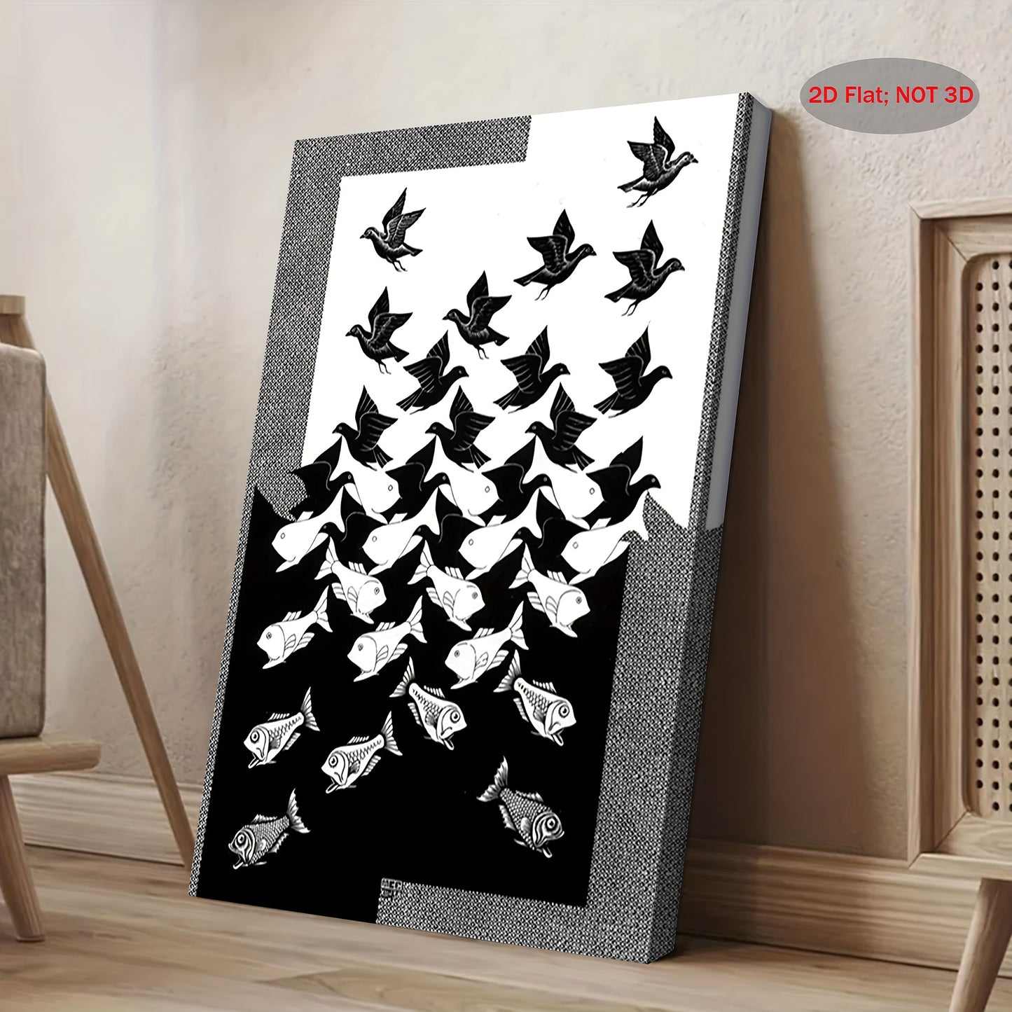 Stampa su tela intelaiata — Homage to Escher