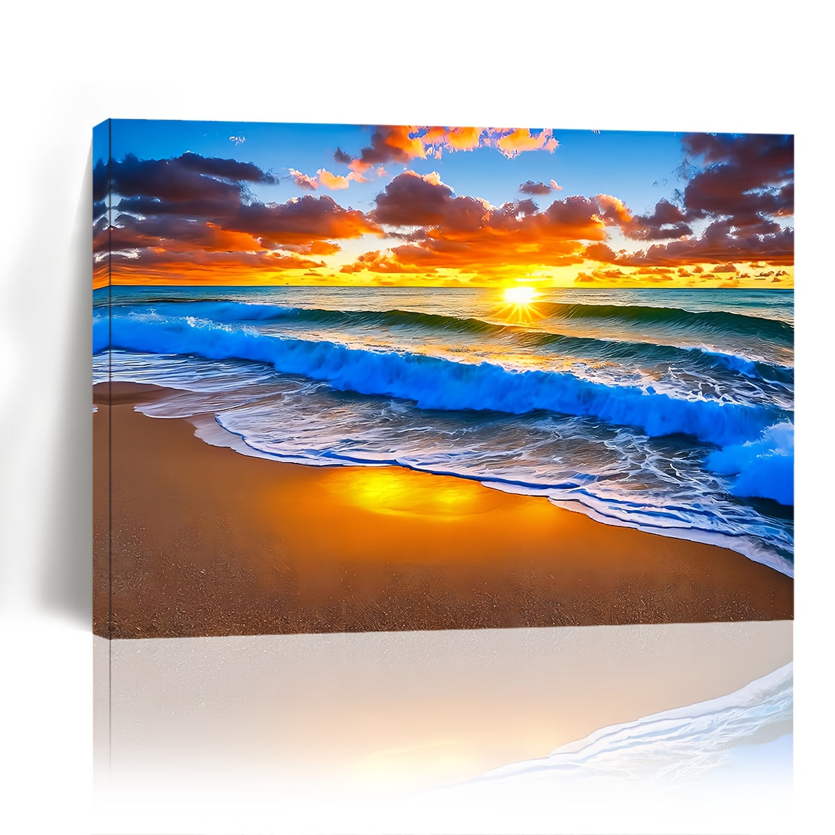 Stampa su tela intelaiata — Tramonto sulla Spiaggia