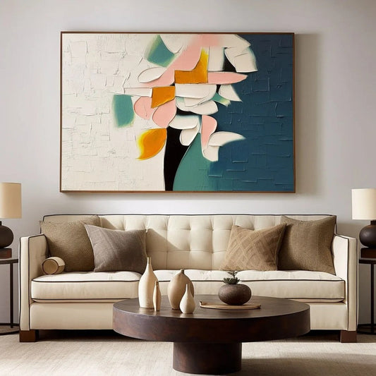 Dipinto a mano da intelaiare — Fiori a Spatola